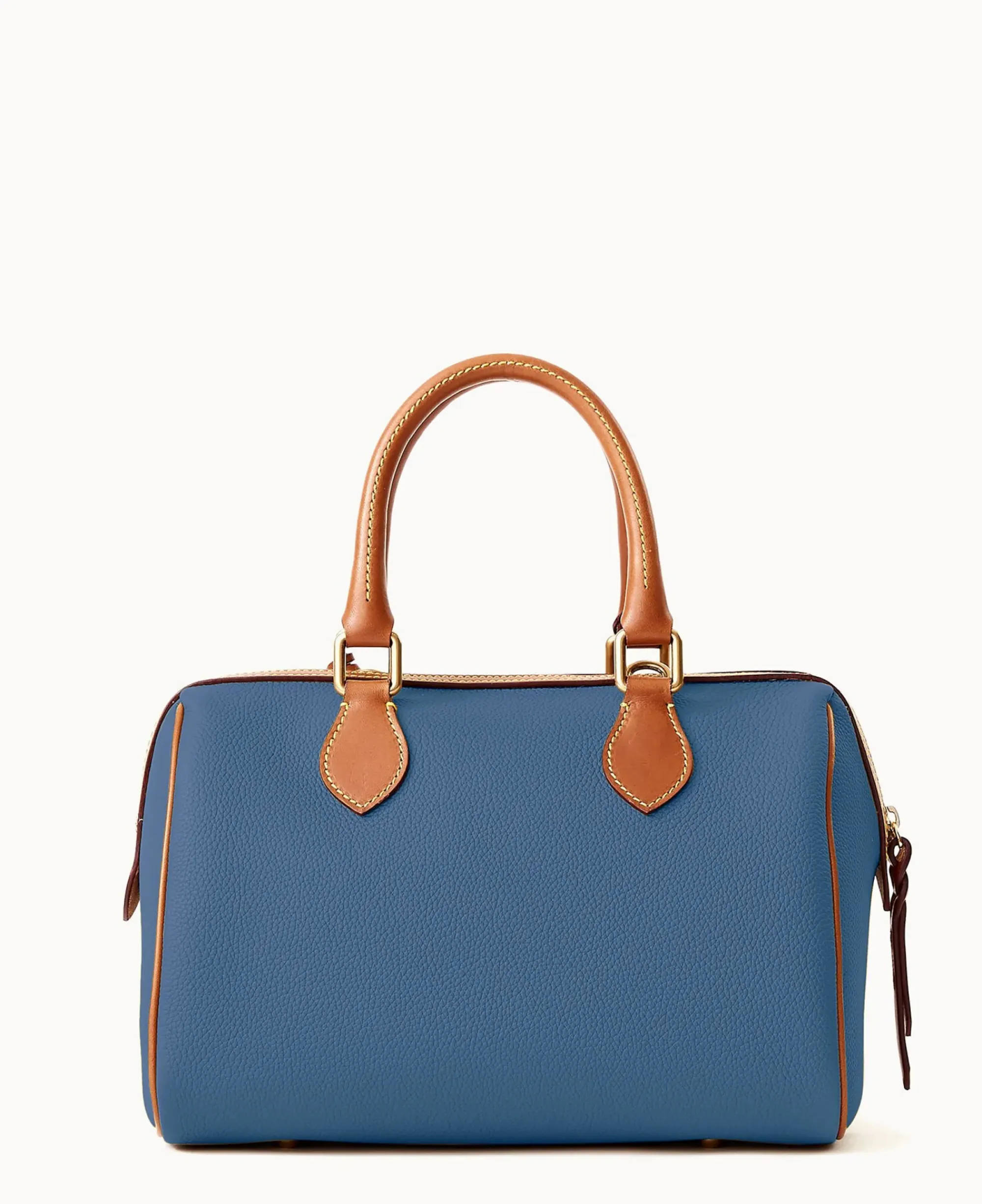Dooney & Bourke Ready For the Getaway|Pebbled Leather<All Weather Leather 3.0 Barrel Satchel 28 Denim