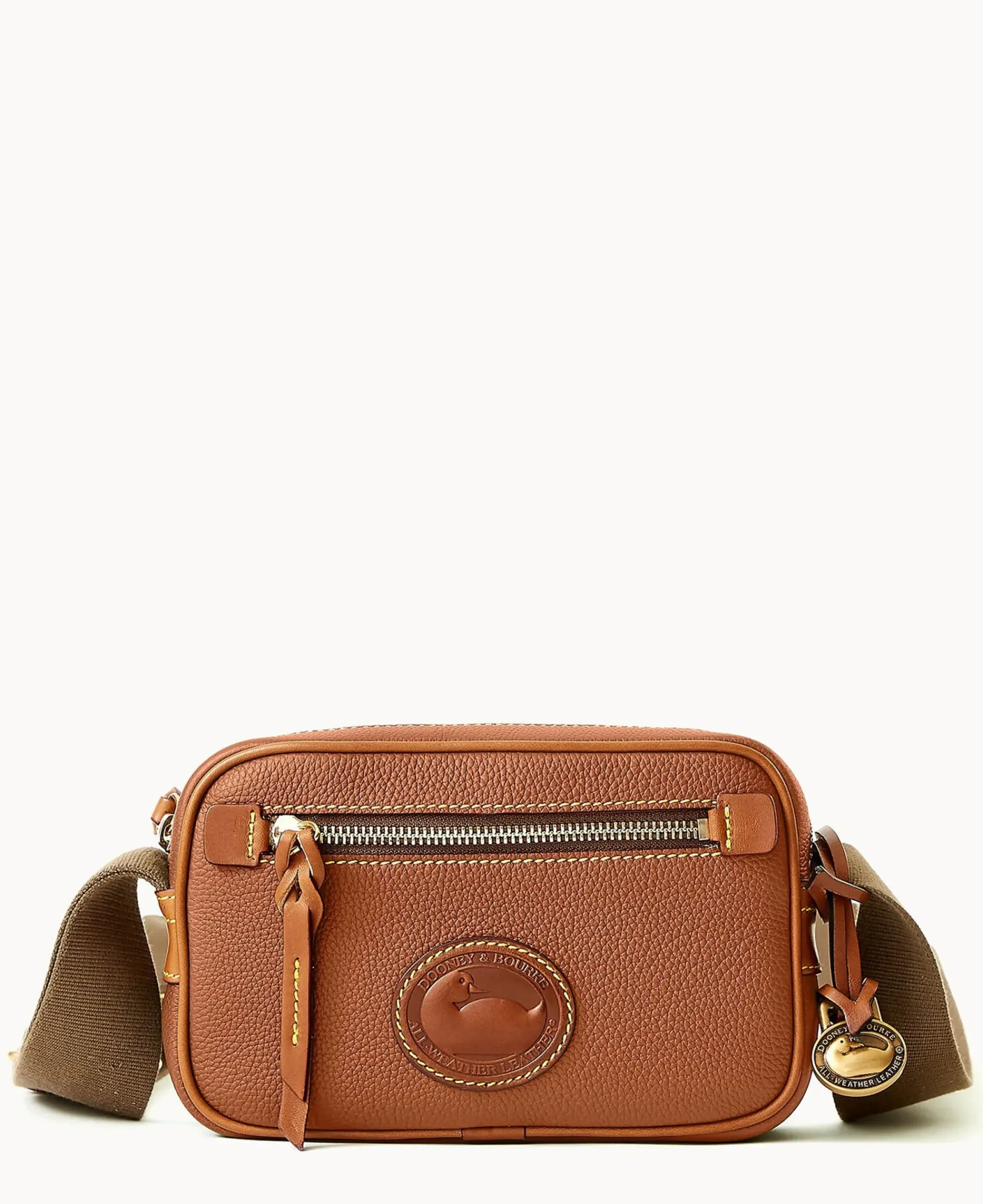 Dooney & Bourke Pebbled Leather|Mini Bags<All Weather Leather 3.0 Camera Crossbody 20 Caramel