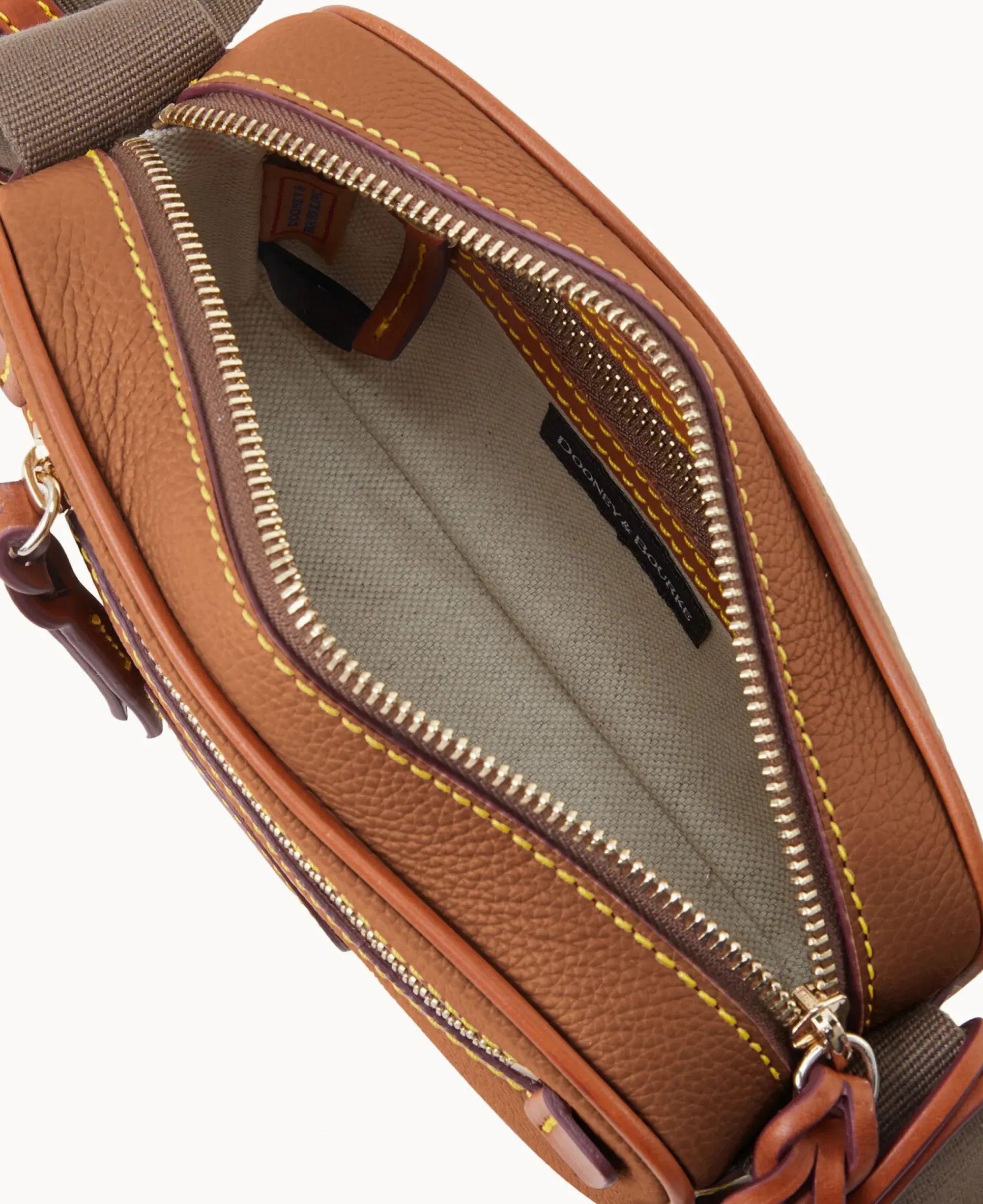 Dooney & Bourke Pebbled Leather|Mini Bags<All Weather Leather 3.0 Camera Crossbody 20 Caramel