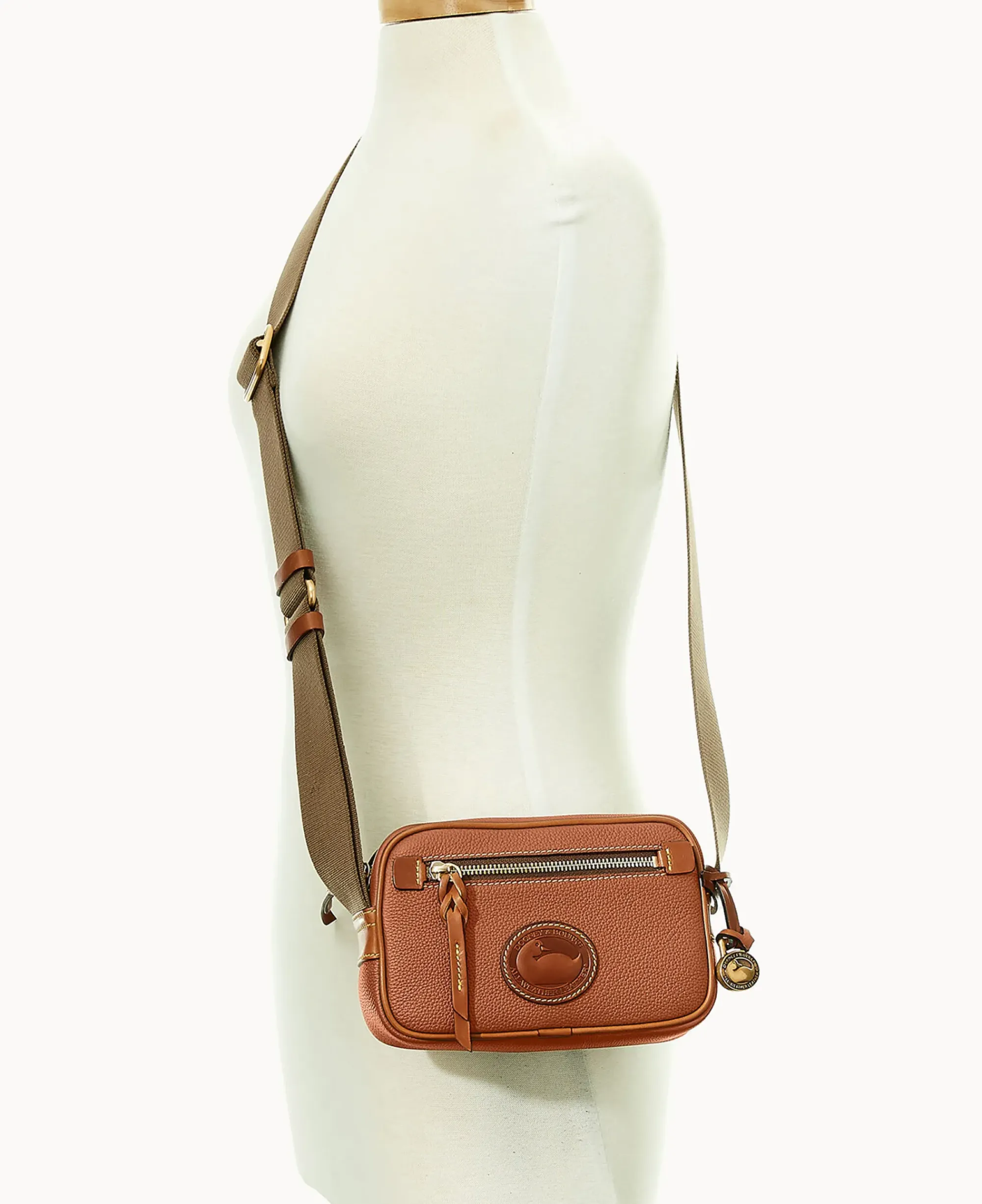 Dooney & Bourke Pebbled Leather|Mini Bags<All Weather Leather 3.0 Camera Crossbody 20 Caramel