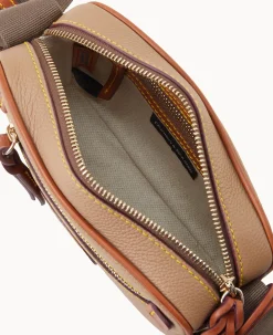 Dooney & Bourke Pebbled Leather|Mini Bags<All Weather Leather 3.0 Camera Crossbody 20 Taupe