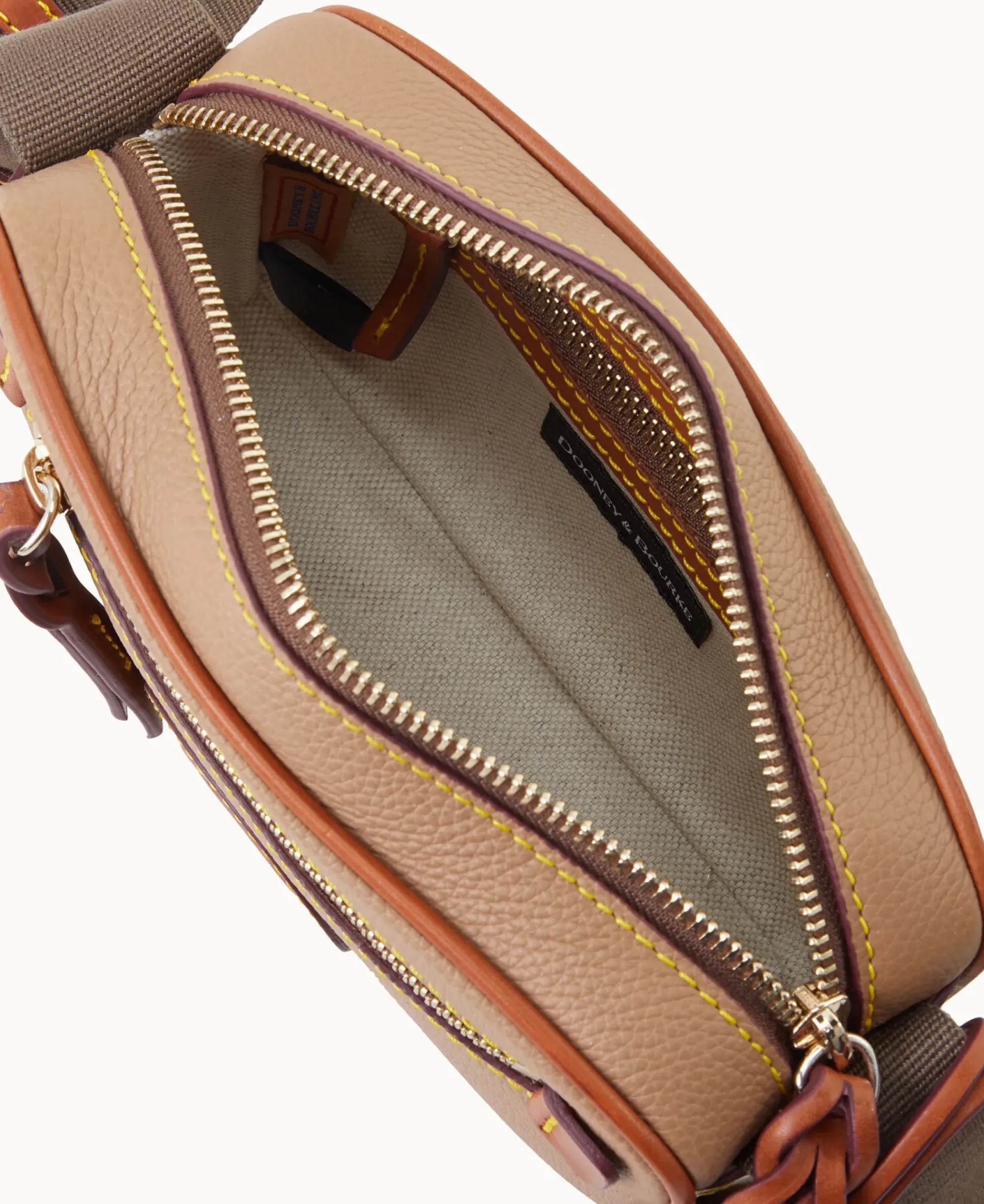 Dooney & Bourke Pebbled Leather|Mini Bags<All Weather Leather 3.0 Camera Crossbody 20 Taupe