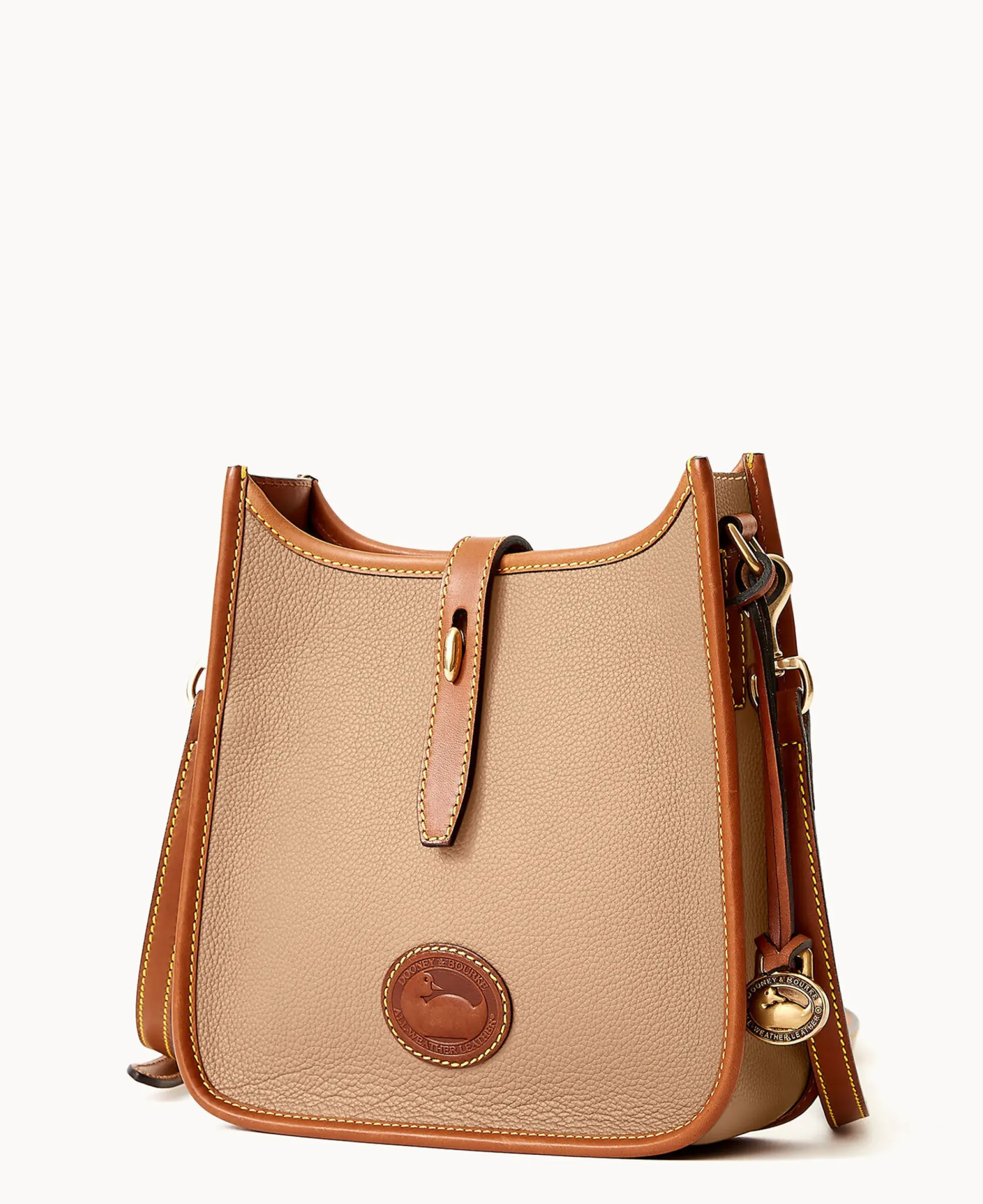 Dooney & Bourke Pebbled Leather|Mini Bags<All Weather Leather 3.0 Crossbody 22 Taupe