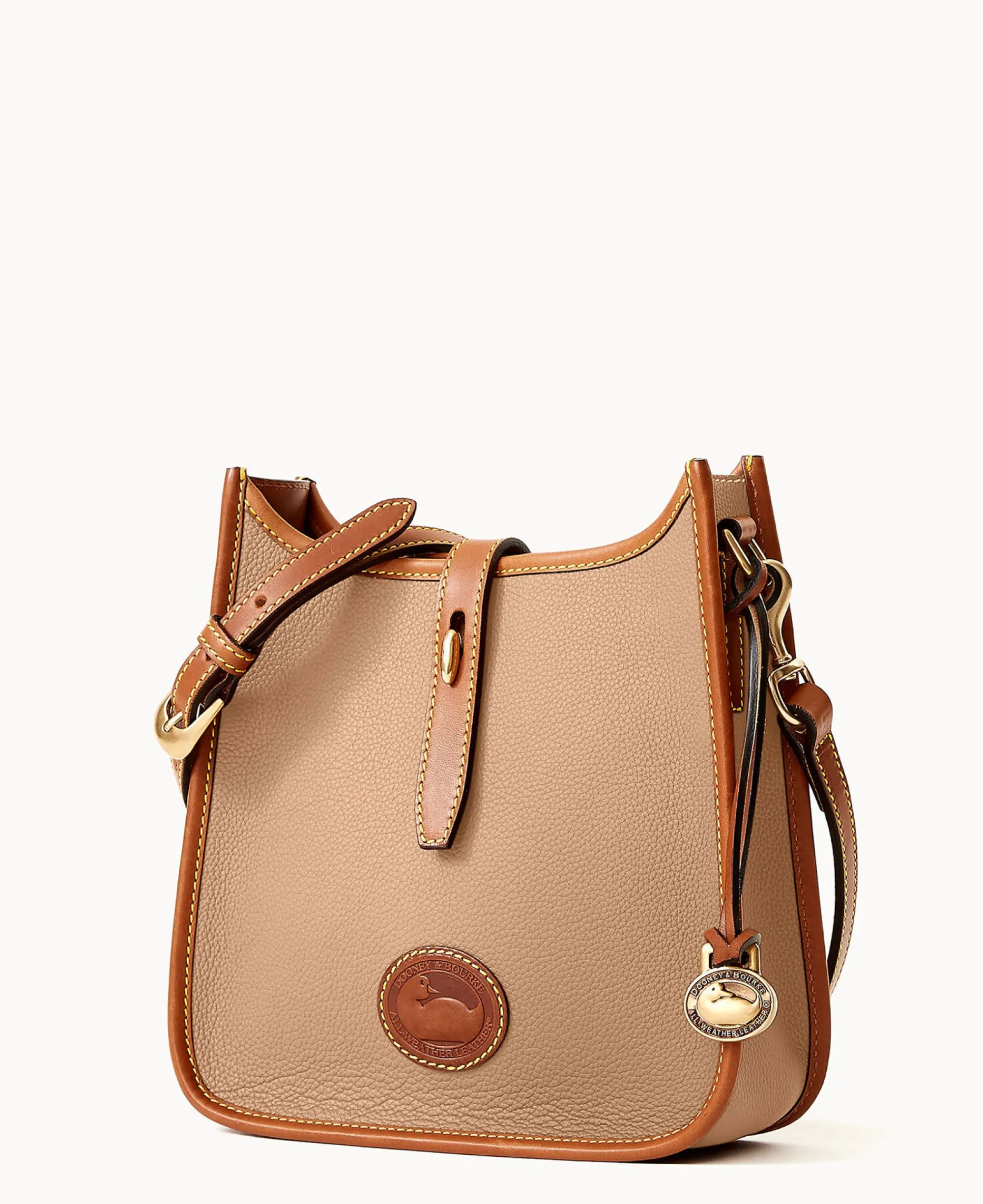 Dooney & Bourke Pebbled Leather|Mini Bags<All Weather Leather 3.0 Crossbody 22 Taupe