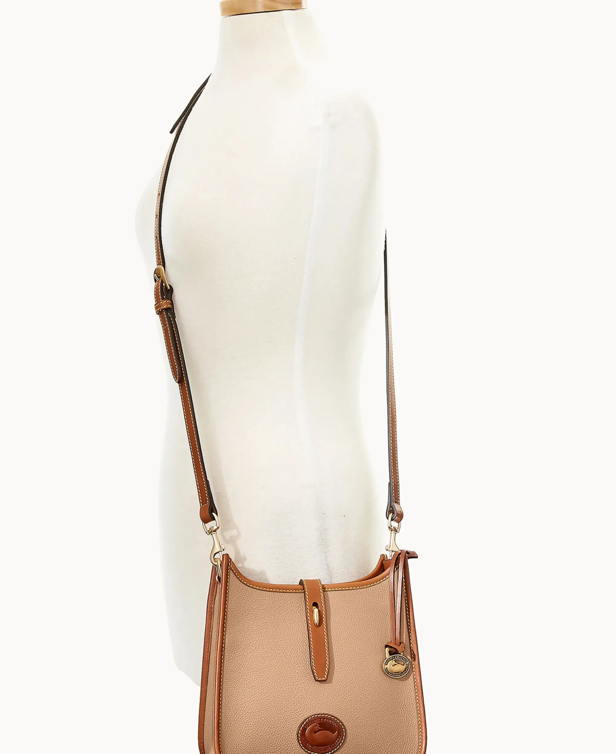 Dooney & Bourke Pebbled Leather|Mini Bags<All Weather Leather 3.0 Crossbody 22 Taupe