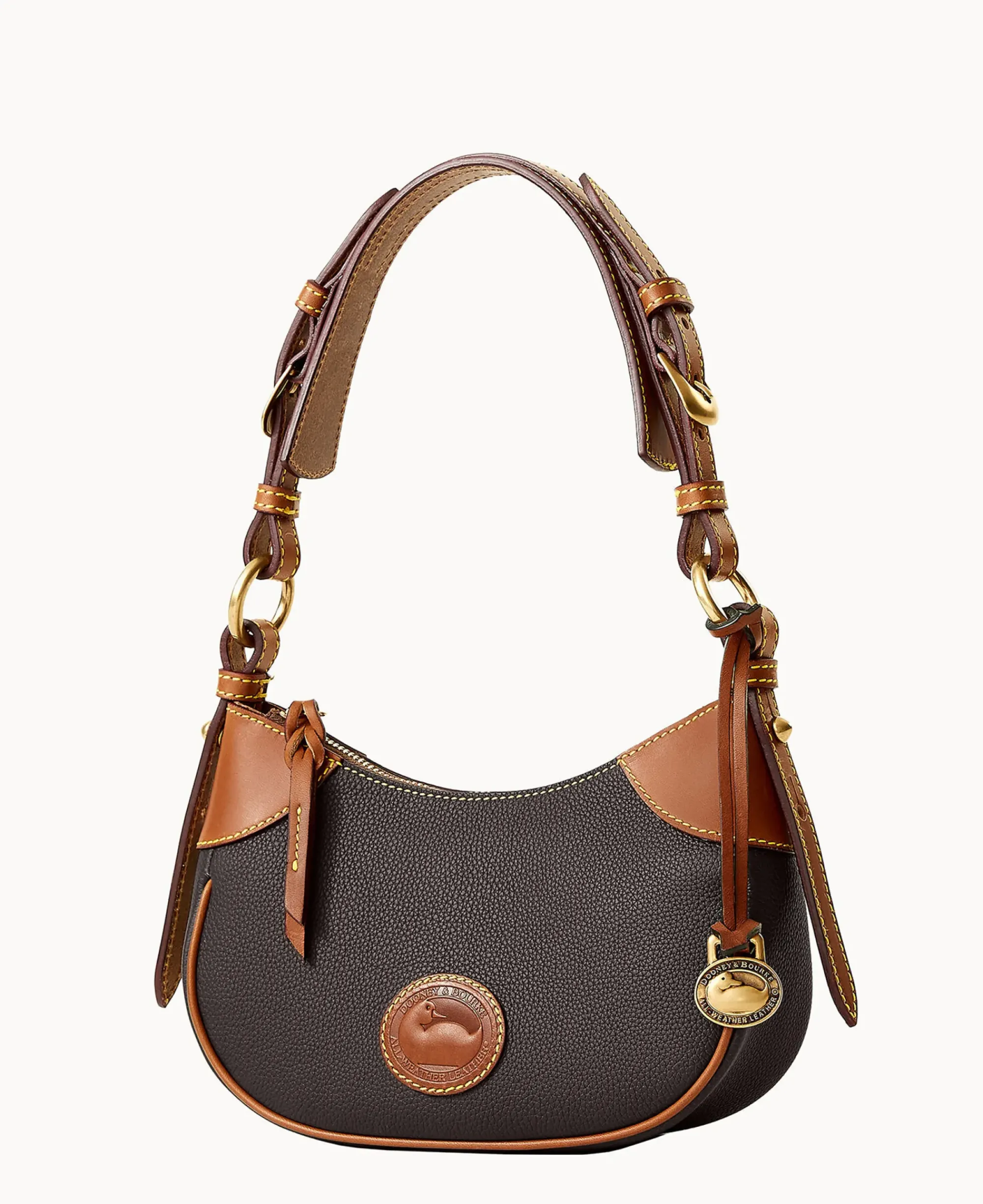 Dooney & Bourke Ready For the Getaway|Pebbled Leather<All Weather Leather 3.0 Demi Shoulder 22 Black