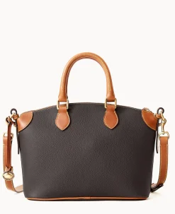 Dooney & Bourke Ready For the Getaway|Pebbled Leather<All Weather Leather 3.0 Domed Satchel 30 Black