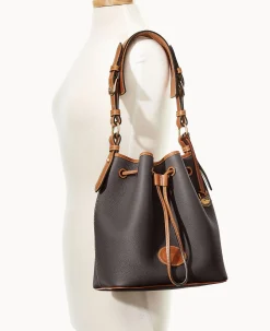 Dooney & Bourke Ready For the Getaway|Pebbled Leather<All Weather Leather 3.0 Drawstring 25 Black