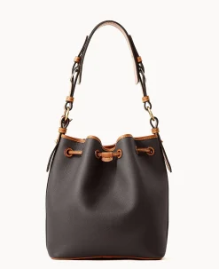 Dooney & Bourke Ready For the Getaway|Pebbled Leather<All Weather Leather 3.0 Drawstring 25 Black