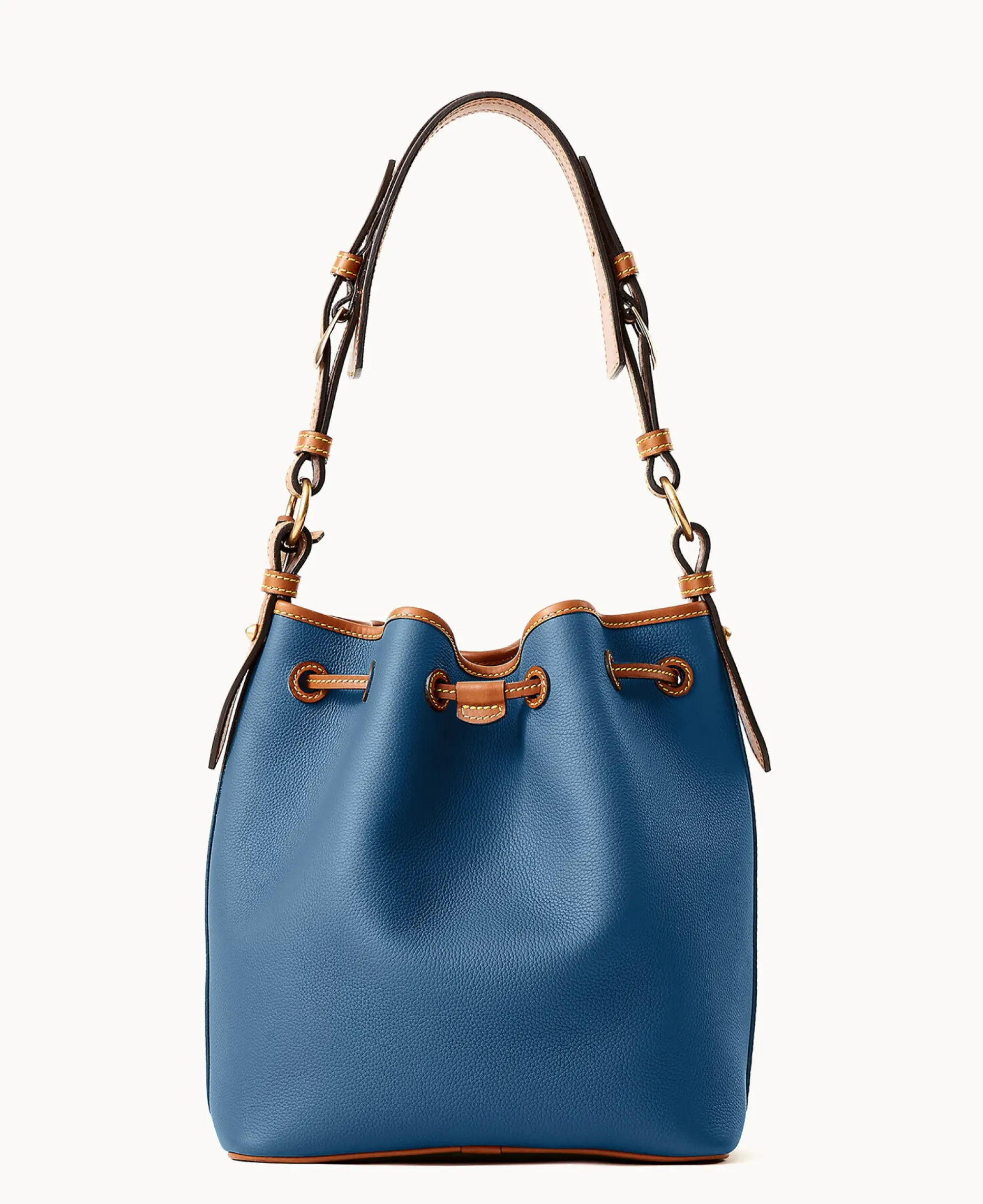 Dooney & Bourke Ready For the Getaway|Pebbled Leather<All Weather Leather 3.0 Drawstring 25 Denim