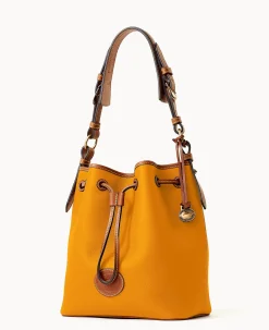 Dooney & Bourke Ready For the Getaway|Pebbled Leather<All Weather Leather 3.0 Drawstring 25 Chamois
