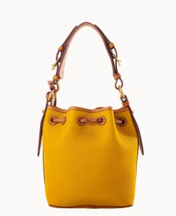 Dooney & Bourke Pebbled Leather|Mini Bags<All Weather Leather 3.0 Mini Drawstring 17 Chamois