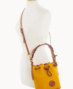 Dooney & Bourke Pebbled Leather|Mini Bags<All Weather Leather 3.0 Mini Drawstring 17 Chamois