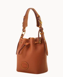 Dooney & Bourke Pebbled Leather|Mini Bags<All Weather Leather 3.0 Mini Drawstring 17 Caramel