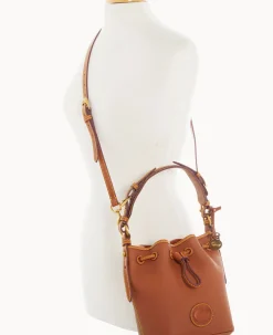 Dooney & Bourke Pebbled Leather|Mini Bags<All Weather Leather 3.0 Mini Drawstring 17 Caramel