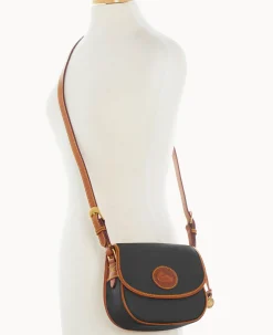 Dooney & Bourke Pebbled Leather|Mini Bags<All Weather Leather 3.0 Saddle Crossbody 20 Black