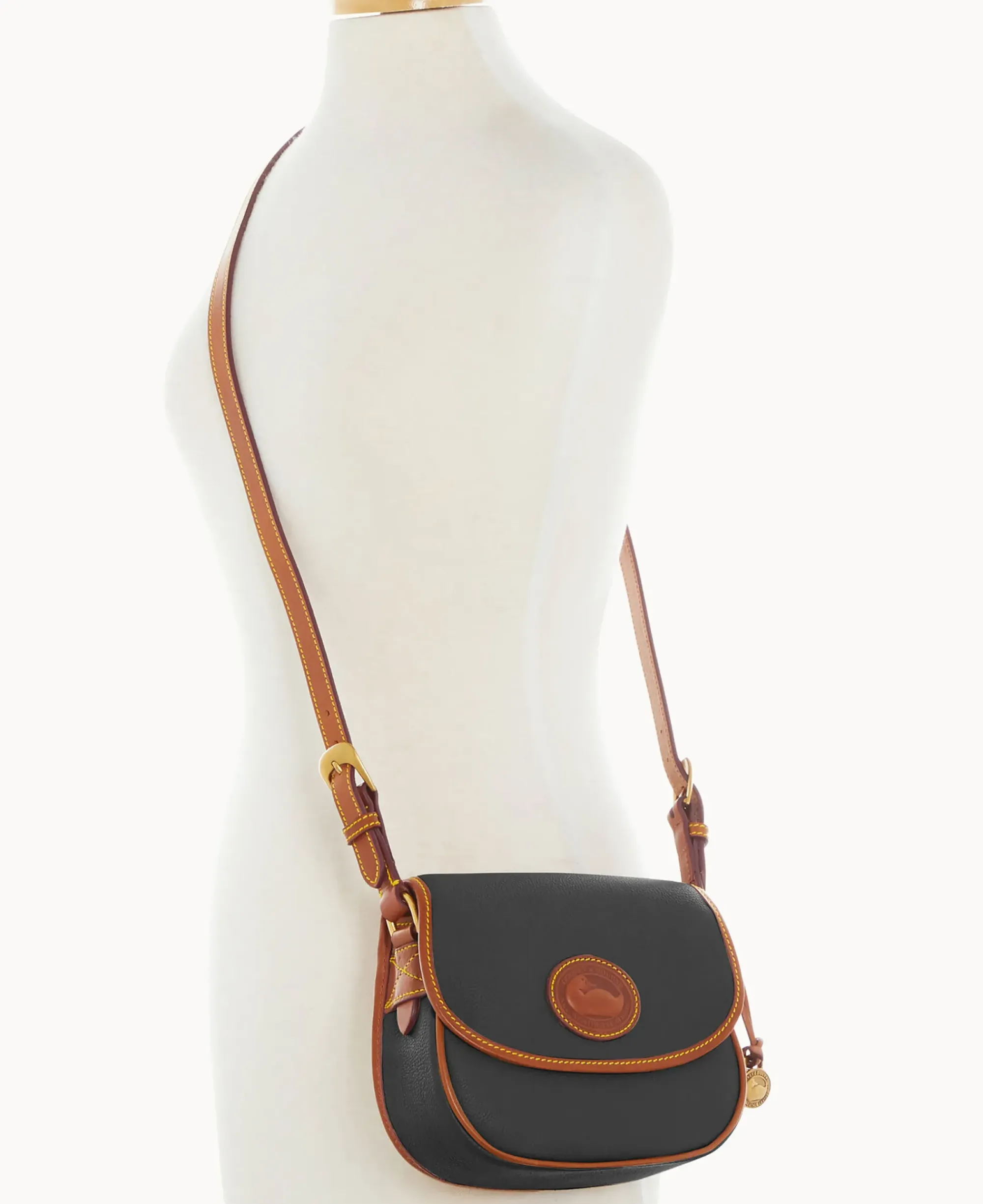 Dooney & Bourke Pebbled Leather|Mini Bags<All Weather Leather 3.0 Saddle Crossbody 20 Black