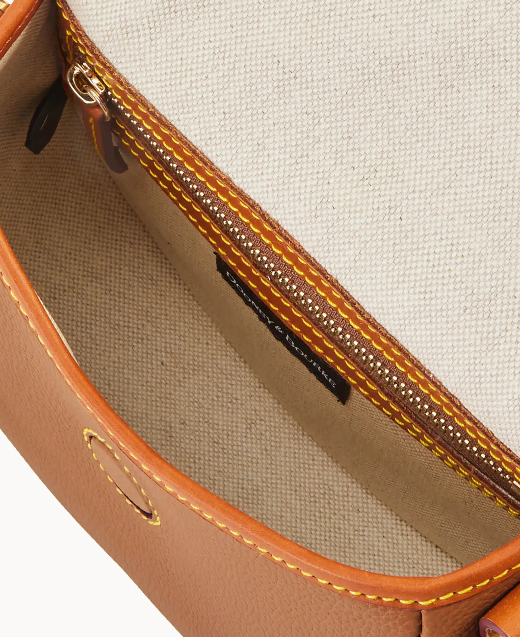 Dooney & Bourke Pebbled Leather|Mini Bags<All Weather Leather 3.0 Saddle Crossbody 20 Caramel