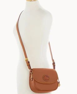 Dooney & Bourke Pebbled Leather|Mini Bags<All Weather Leather 3.0 Saddle Crossbody 20 Caramel