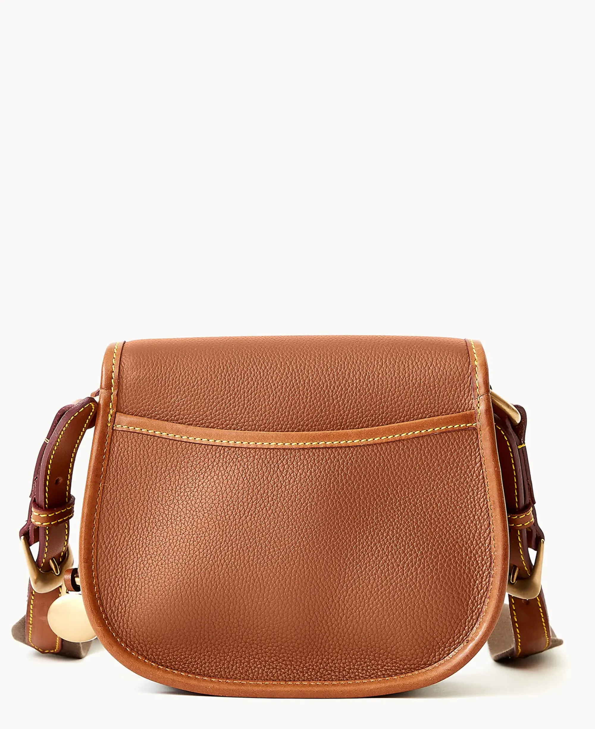 Dooney & Bourke Pebbled Leather|Mini Bags<All Weather Leather 3.0 Saddle Crossbody 20 Caramel