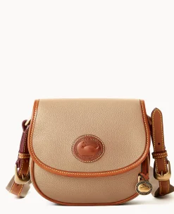Dooney & Bourke Pebbled Leather|Mini Bags<All Weather Leather 3.0 Saddle Crossbody 20 Taupe