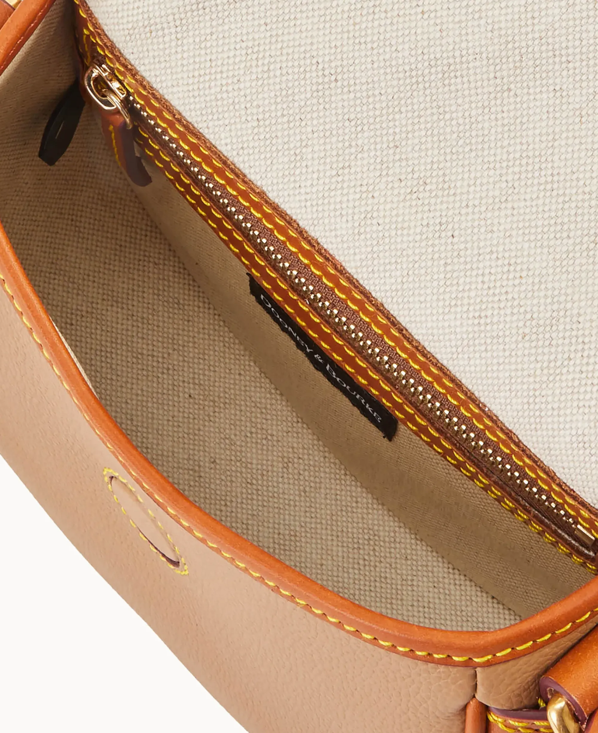 Dooney & Bourke Pebbled Leather|Mini Bags<All Weather Leather 3.0 Saddle Crossbody 20 Taupe