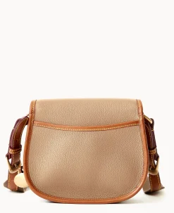 Dooney & Bourke Pebbled Leather|Mini Bags<All Weather Leather 3.0 Saddle Crossbody 20 Taupe