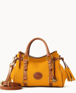 Dooney & Bourke Ready For the Getaway|Pebbled Leather<All Weather Leather 3.0 Satchel 30 Chamois