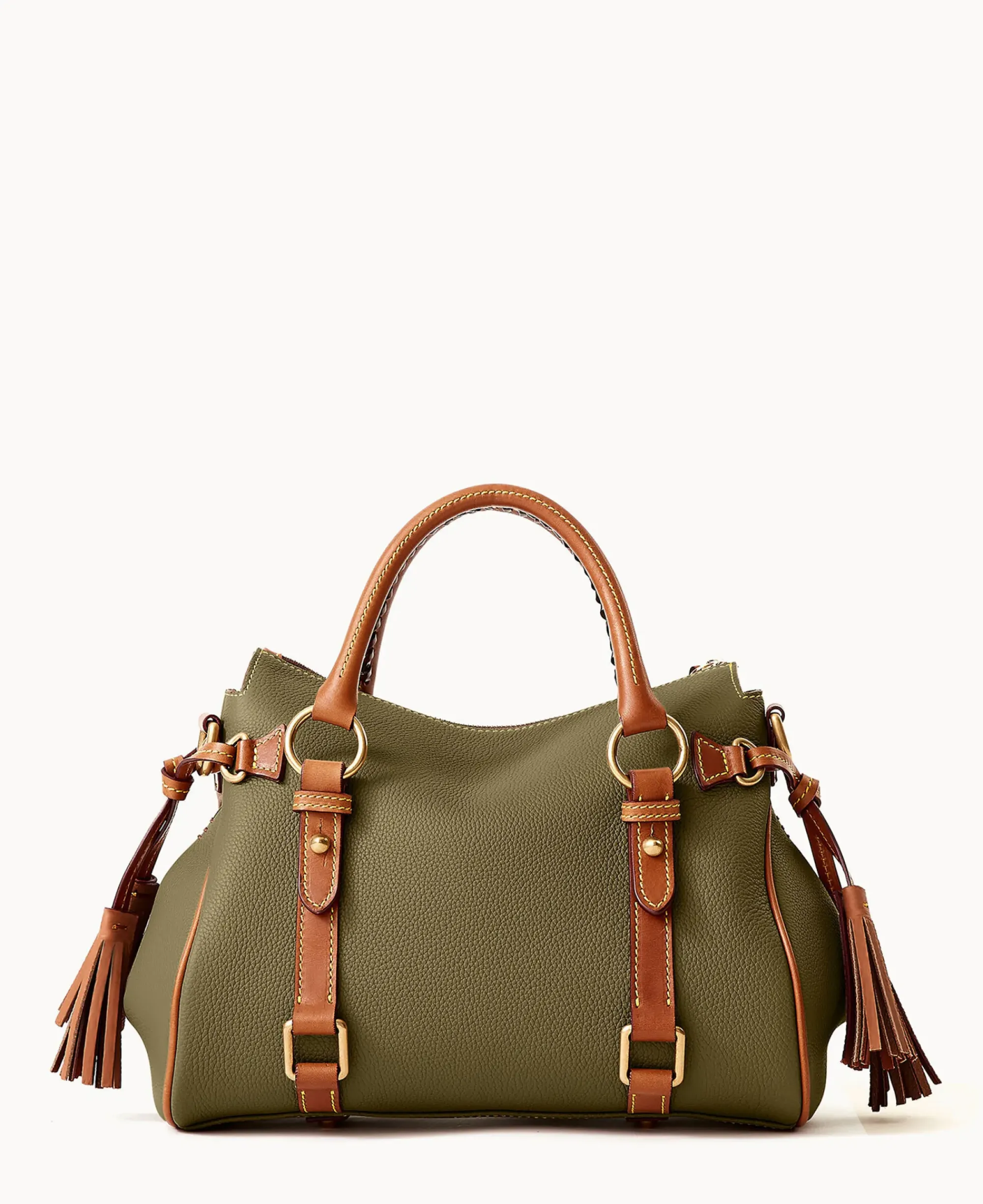 Dooney & Bourke Ready For the Getaway|Pebbled Leather<All Weather Leather 3.0 Satchel 30 Green