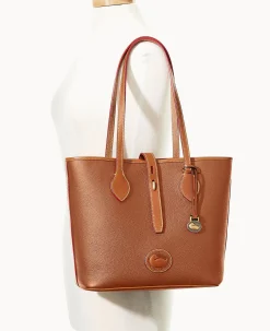 Dooney & Bourke Ready For the Getaway|Pebbled Leather<All Weather Leather 3.0 Tote 36 Caramel