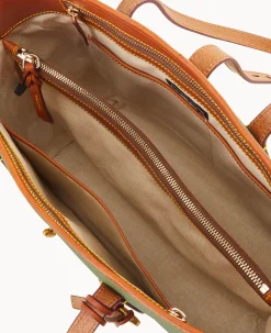 Dooney & Bourke Ready For the Getaway|Pebbled Leather<All Weather Leather 3.0 Tote 36 Green