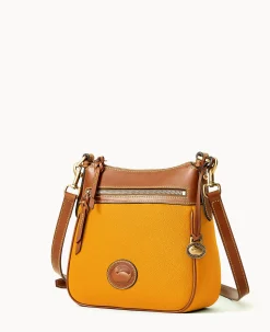 Dooney & Bourke Pebbled Leather|Mini Bags<All Weather Leather 3.0 Zip Top Crossbody 23 Chamois