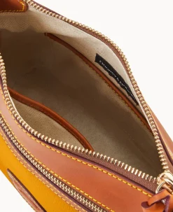 Dooney & Bourke Pebbled Leather|Mini Bags<All Weather Leather 3.0 Zip Top Crossbody 23 Chamois