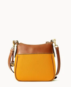 Dooney & Bourke Pebbled Leather|Mini Bags<All Weather Leather 3.0 Zip Top Crossbody 23 Chamois
