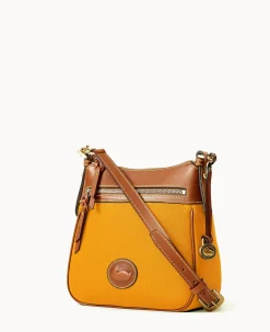 Dooney & Bourke Pebbled Leather|Mini Bags<All Weather Leather 3.0 Zip Top Crossbody 23 Chamois
