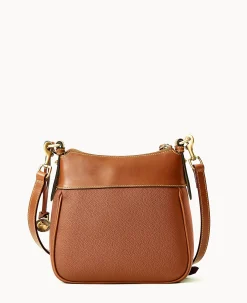 Dooney & Bourke Pebbled Leather|Mini Bags<All Weather Leather 3.0 Zip Top Crossbody 23 Caramel