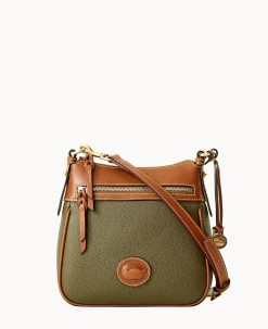 Dooney & Bourke Pebbled Leather|Mini Bags<All Weather Leather 3.0 Zip Top Crossbody 23 Green