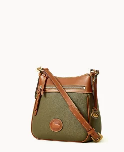 Dooney & Bourke Pebbled Leather|Mini Bags<All Weather Leather 3.0 Zip Top Crossbody 23 Green