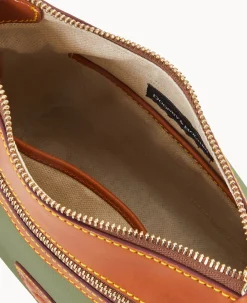 Dooney & Bourke Pebbled Leather|Mini Bags<All Weather Leather 3.0 Zip Top Crossbody 23 Green