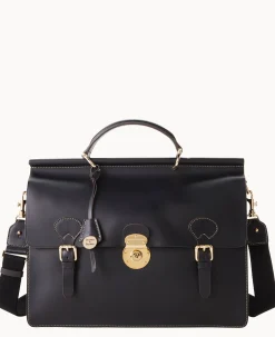 Dooney & Bourke The Alto Collection|Smooth Leather<Alto Double Gusset Buckle Brief Case Black