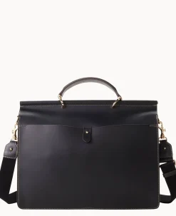 Dooney & Bourke The Alto Collection|Smooth Leather<Alto Double Gusset Buckle Brief Case Black