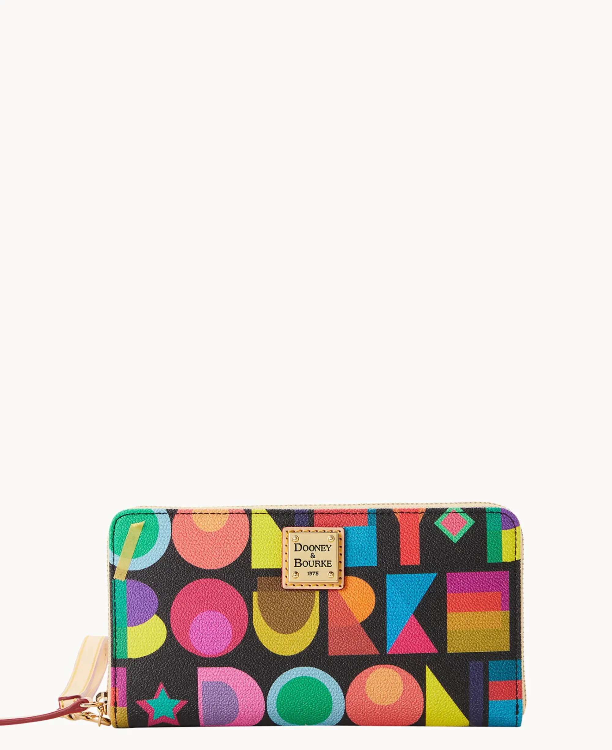 Dooney & Bourke The Art Deco Collection|Grab and Go<Art Deco Large Zip Around Wristlet Black
