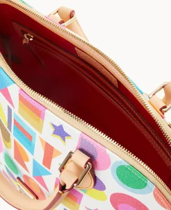 Dooney & Bourke The Art Deco Collection|Spring Style<Art Deco Zip Zip Satchel White