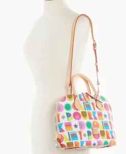 Dooney & Bourke The Art Deco Collection|Spring Style<Art Deco Zip Zip Satchel White