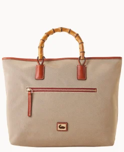 Dooney & Bourke Ready For the Getaway|Printed Fabric<Bamboo Handle Tote Khaki