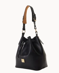 Dooney & Bourke Smooth Leather|Shoulder Bags<Belmar Drawstring 25 Black