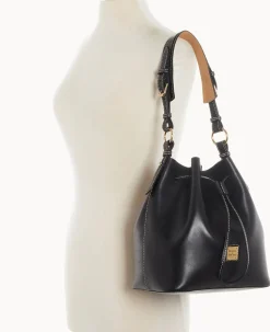 Dooney & Bourke Smooth Leather|Shoulder Bags<Belmar Drawstring 25 Black