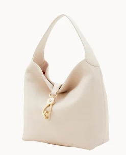 Dooney & Bourke Ready For the Getaway|Pebbled Leather<Belvedere Logo Lock Shoulder Bag Fog