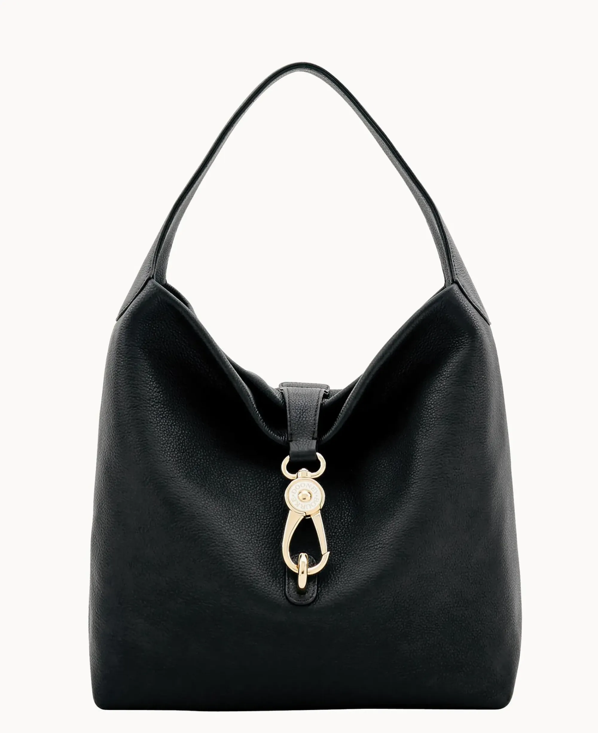 Dooney & Bourke Ready For the Getaway|Pebbled Leather<Belvedere Logo Lock Shoulder Bag Black