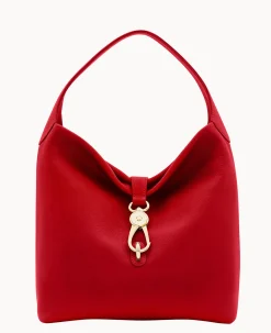 Dooney & Bourke Ready For the Getaway|Pebbled Leather<Belvedere Logo Lock Shoulder Bag Red